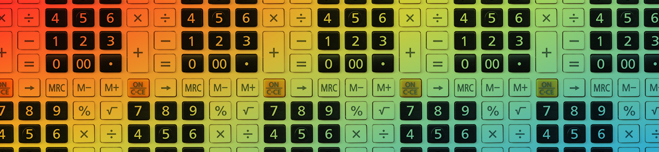 Colored overlay across a massive calculator